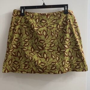 Sahalie Leaf Print Skort Womens Size 10 Hiking Outdoor Activewear Built-In Short